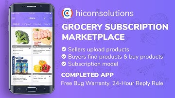 Grocery Marketplace App Template & Source Code - Subscription Model