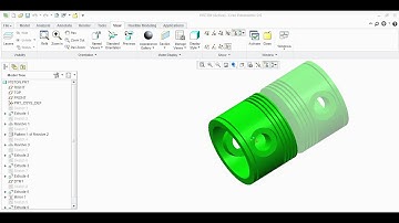 Creo 2.0 | Engine Piston modeling | Pro-E