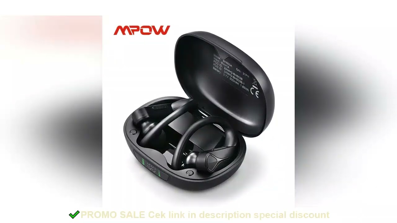 Mpow Flame Solo Wireless Earbuds Sports Bluetooth Earphones Ear Hook design with Mic 28Hrs Playtime