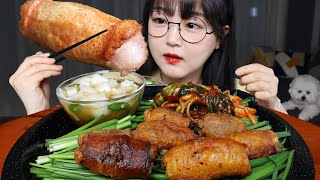 CRISPY BEEF LARGE INTESTINES MUKBANG ASMR