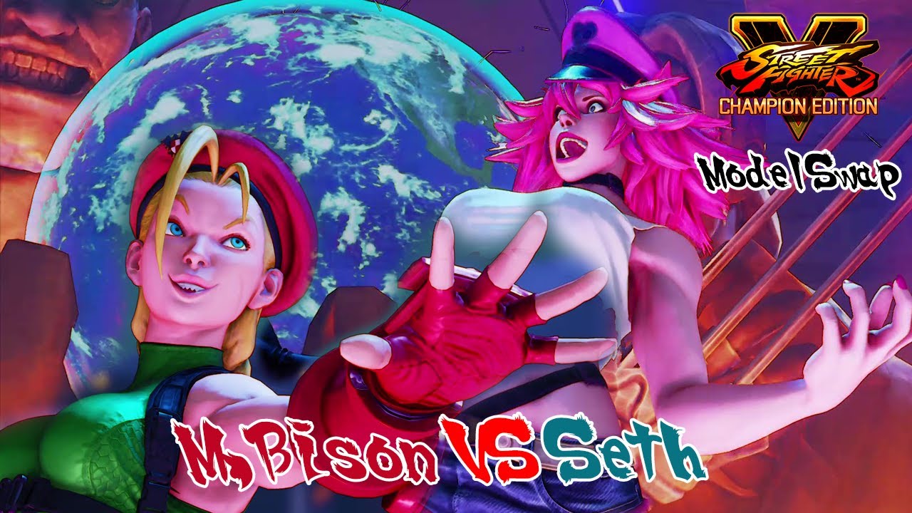 M. Bison VS Seth: Street Fighter 5 Model Swap Mods Gameplay