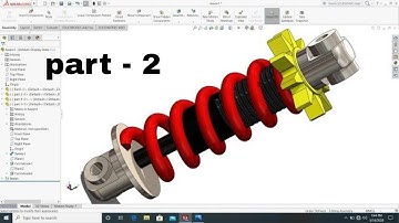 Part-2 Spring Shock absorber Assembly & Animation in Solidworks . #AssemblyTutorial in Solidworks