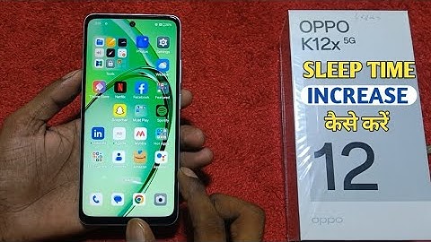 How to Increase Screen Timeout in Oppo K12x 5G  |