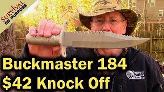 Ramster Survival Kit Knife  $42 Buckmaster 184 Copy  The Rambo Survival Knife Project