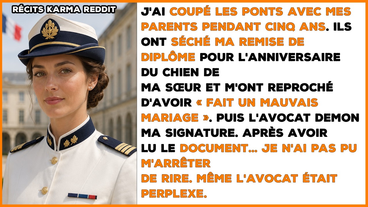 J’étais figée dans mon uniforme de cérémonie, le diplôme écrasé dans une main moite, pendant que les flashs claquaient sans jamais vraiment me toucher. Au premier rang, là où j’avais posé les yeux...