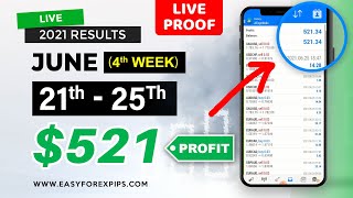 Live proof of 21th - 25th June RESULTS  Easy Forex Pips