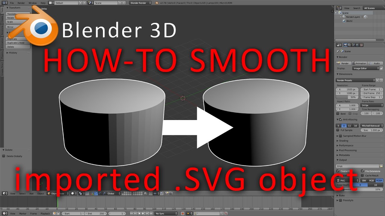 Download Blender 3D HOW-TO smooth curves on imported SVG graphic - YouTube