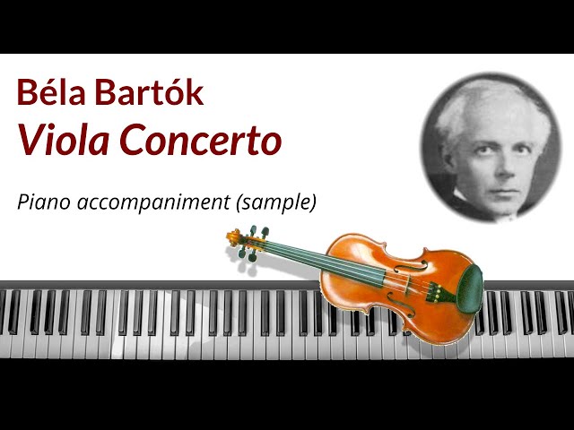 Bartok Viola Concerto - piano accompaniment backing tracks