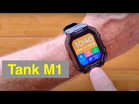 KOSPET TANK M1 2022 Health/Fitness Rugged Swimming Smartwatch now 5ATM Waterproof: Unbox & 1st Look