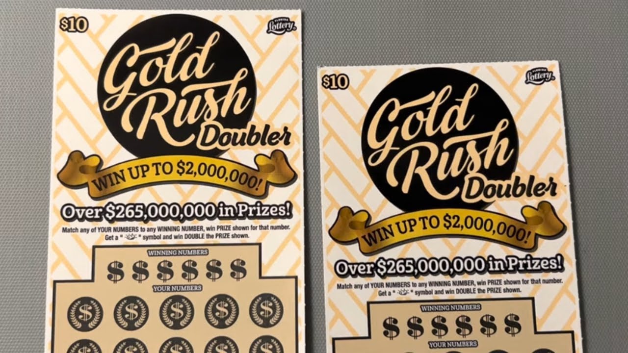 TWO GOLD RUSH DOUBLER SCRATCH OFFS FROM THE FLORIDA LOTTERY YouTube