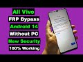 All Vivo FRP Bypass Android 14 Without PC | Vivo FRP Google Account Unlock Android 14 | 100% Tested