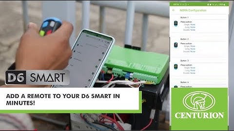 CENTURION D6 SMART PRO-TIP - Adding Remotes