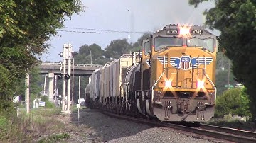 Two UP SD70s Track Speed Wide Open Notch 8 on NS E49 on the Eastbound Run