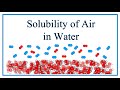 Gas Solubility and Temperature Effects