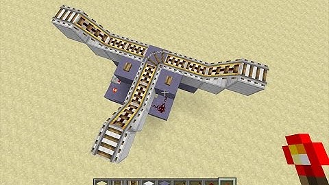 Minecraft - Simple Compact 3-Way Minecart Intersection