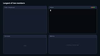Largest from Two Numbers || DSA || Step by Step Execution || Python || Animation