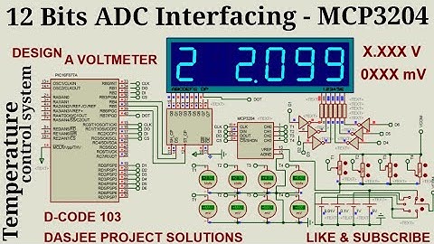 MCP3204 Interfacing with PIC16F877A AUTO MODE SEVEN SEGMENT OUTPUT