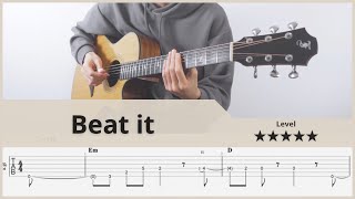 【TAB】Beat it - Michael Jackson - FingerStyle Guitar ソロギター【タブ】