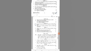 Reading and reflecting on text#B.ed sem 4#Previous year paper