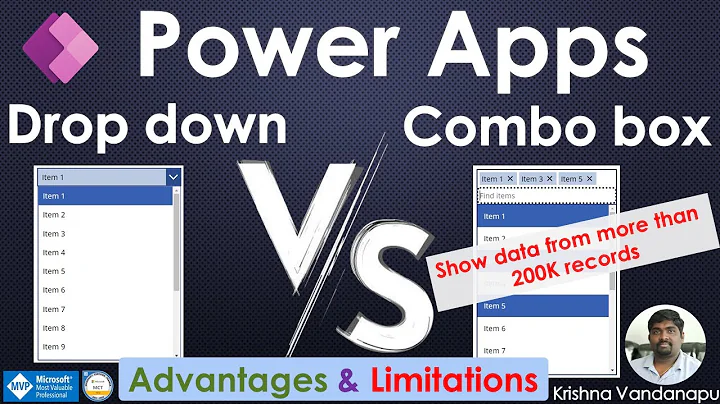 DropDown Vs Combobox in Power Apps
