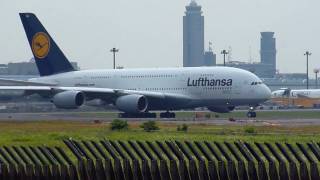 [Inaugural Flight] Lufthansa Airbus A380-800 (D-AIMA) takeoff from NRT (Tokyo - Narita) RWY 16R