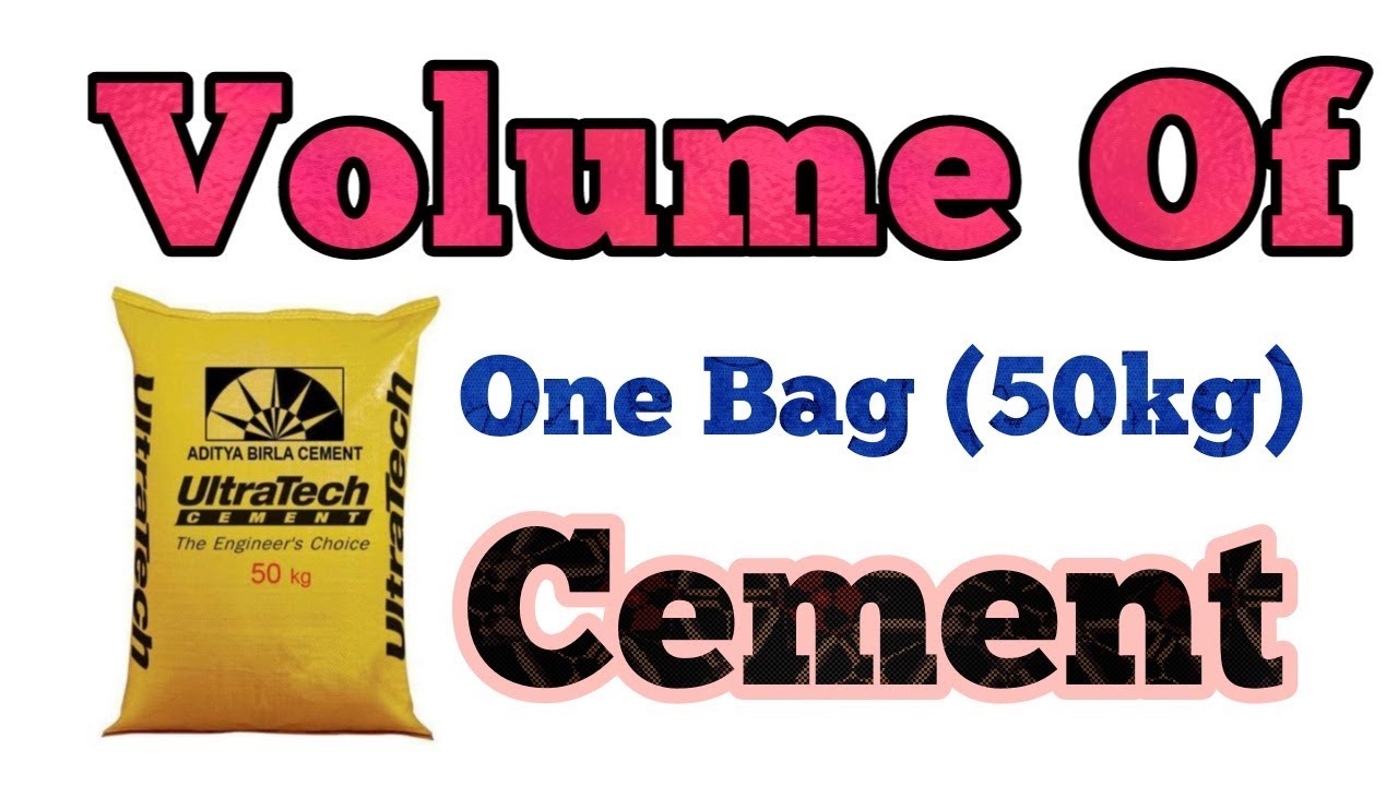 Volume of one bag (50kg) cement
