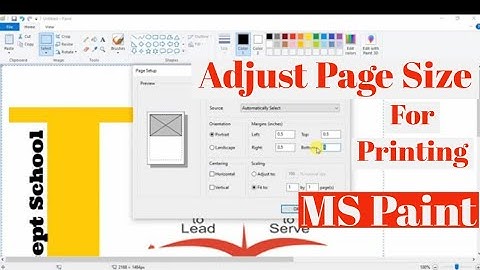 How To Adjust Page Size For Accurate Printing in MS Paint | Adjust Image  Page Size For Printing