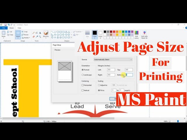 How To Adjust Page Size For Accurate Printing in Paint Image Page Size Printing - YouTube