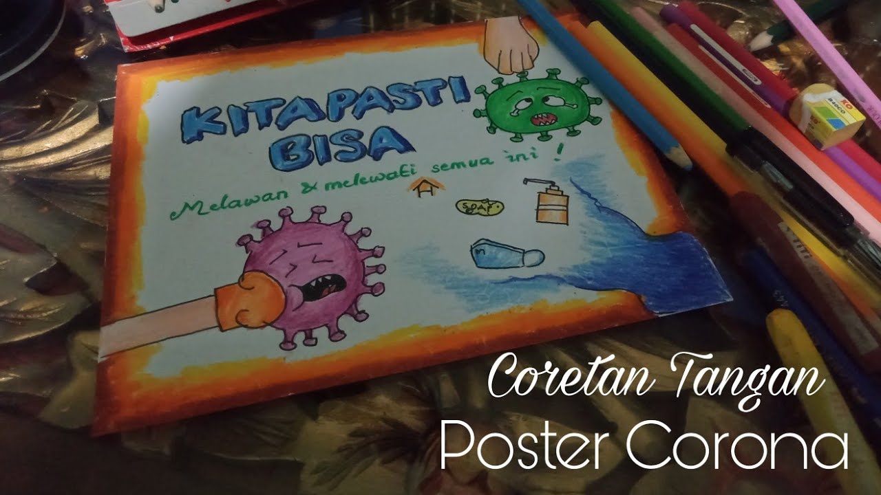 Membuat Gambar  Poster  Tema Corona  YouTube