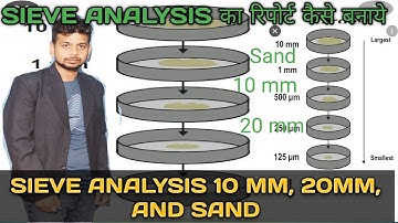 Sieve Analysis back calculation report|Sand|10mm|20mm aggregate| sieve Analysis of fine and coarse|