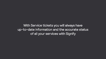 Signify MyLighting Portal Tutorial: Raising service tickets for help and support