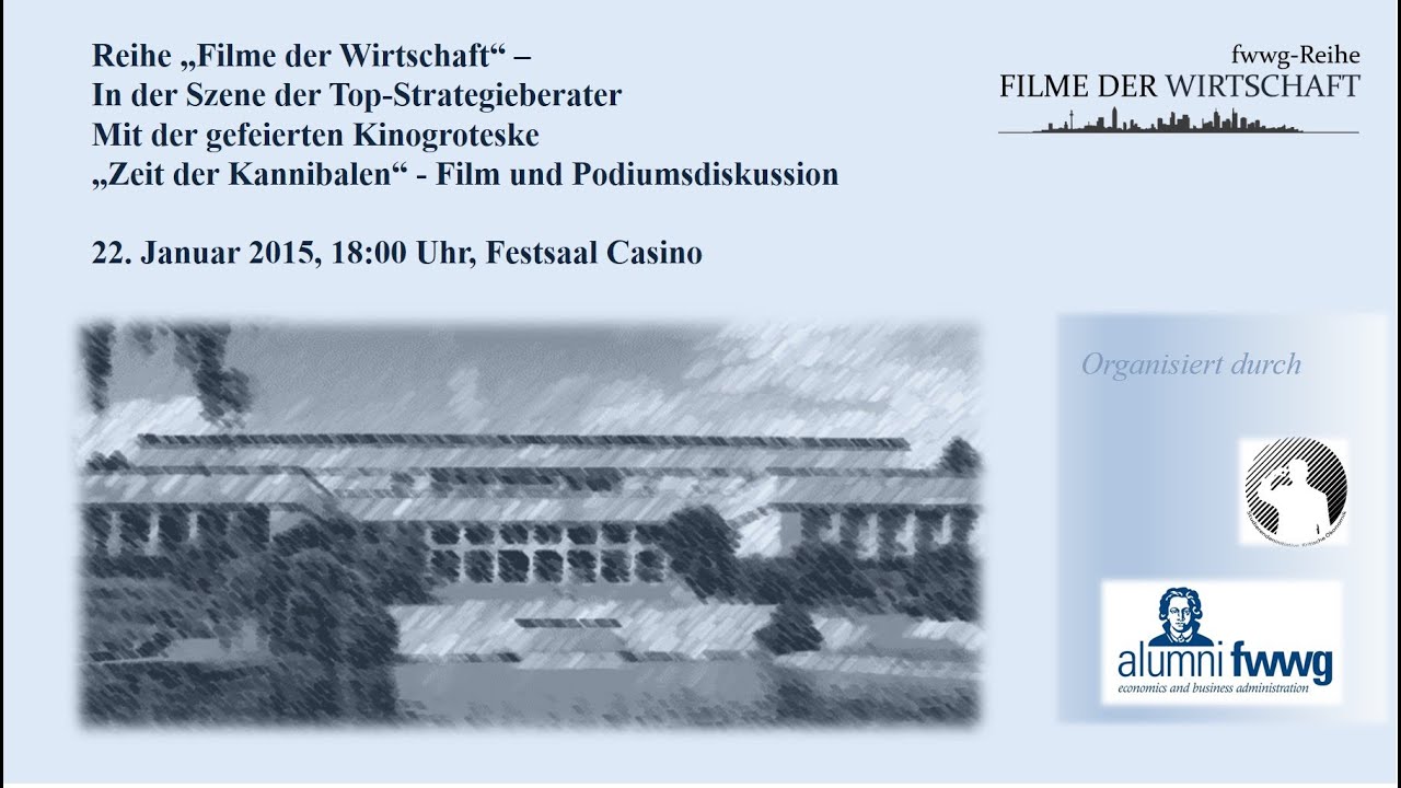 fwwg-Reihe Filme der Wirtschaft - Podiumsdiskussion zur Kinogroteske Zeit der Kannibalen