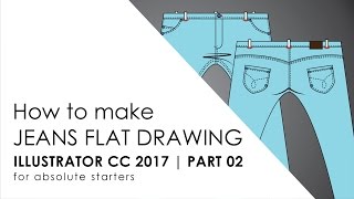 ILLUSTRATOR | AAVRITI | JEANS FLAT DRAWING | PART 02