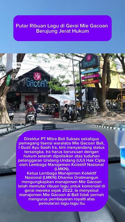 Putar Ribuan Lagu di Gerai Mie Gacoan Berujung Jerat Hukum #Viral #gacoan