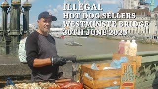 TOURIST TAKE THE HOT DOGs 👀 🤮 Westminster Bridge London #london #public #scammer #uk 