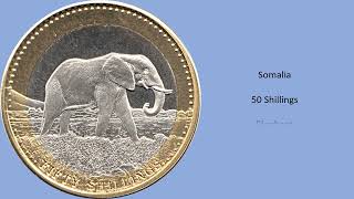 elephant Coins World Coins Depicted with elephant Pictures