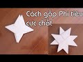 Cách gấp phi tiêu Ninja 8 cánh cực chất, How To Make a Paper Ninja Star