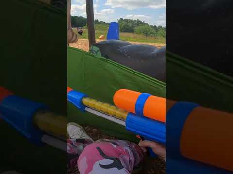 Using One of the Rarest Nerf Blasters at a War #nerf #shorts # #toys