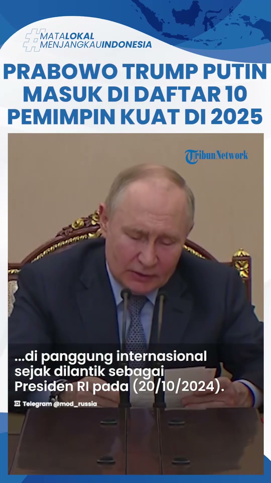 Prabowo Masuk Daftar 10 Pemimpin Dunia yang Bakal Berpengaruh 2025, Sejajar dengan Trump \u0026 Putin