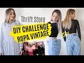 DIY CHALLENGE - Transformando ropa vintage / de segunda mano