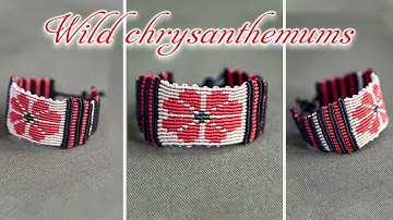 Macrame tutorial - The wild chrysanthemums bracelet - Hướng dẫn thắt vòng tay hoa cúc dại