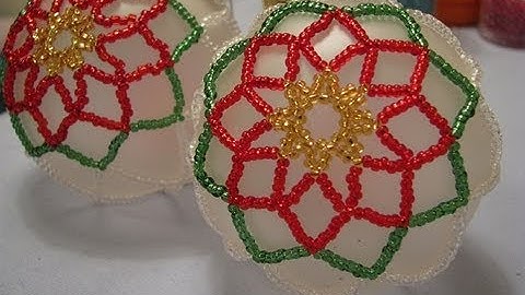 Poinsettia Beaded Ornament ~ Part 2 of 2