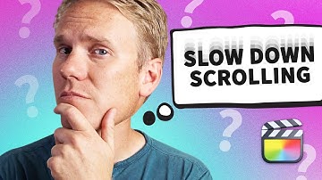 How To Slow Down Scrolling Text In Final Cut Pro