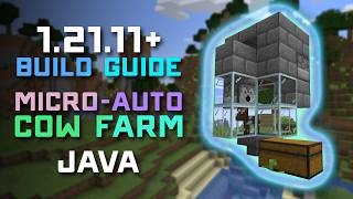 Minecraft 1.21.11 Micro Automatic Cow Farm Compact Easy Build Survival Ready