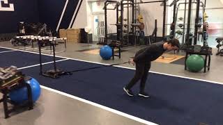 Sled Bent Over Hamstring Drag