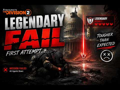 The Division 2 | First time trying to SOLO LEGENDARY AND FAILING OVER AND OVER FML