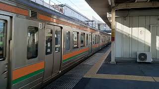 新前橋駅、211系6両発車