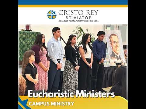 Sunday Mass with the Royals.Fr. Tom von Behren, our founding president came back to Cristo Rey St. Viator last Sunday to celebrate a special Sunday “Family Mass” with the Royals and their families.Thankfully, we had a full house in attendance which spoke loudly as an example of who we are as a Catholic Community. Students, parents and grandparents sharing in the same values and same faith by celebrating the marvelous things that God has done for us through Jesus Christ and the Church.The mass offered a special opportunity to celebrate the commissioning of six of our students as Eucharistic Ministers, serving our school community. Through this special ministry – they were called to be examples of Christian living; in faith and conduct; they were urged to strive to grow in holiness through this sacrament of unity and love.As Extraordinary Ministers of Holy Communion, our six students were reminded that most importantly they must be living signs of the Lord’s commandment to love one another, as Christ loves them.In addition, as we conlcuded our Eucharistic Celebration, Fr. Tom offered a special blessing for the parents and grandparents of our school community. In his blessing, Fr. Tom prayed: “May you continue to learn and grow with us day by day, praying that they have “length of days” and the great joy at the everlasting life in Jesus, Our Lord.”#cristoreystviator #cristoreystviatornews #cristoreystviatorlasvegas #familymass #EucharisticMinisters- - - -Cristo Rey St. Viator College Preparatory is a Catholic learning community that educates young people of limited economic means to become men and women of faith, purpose and service. Through a rigorous college preparatory curriculum, integrated with a relevant work study experience, students graduate ready to succeed in college and in life.Cristo Rey St. Viator (CRSV) is part of the only network of high schools in the country that integrate four years of rigorous college preparatory academics with f Sunday Mass with the Royals Cristo Rey St. Viator College Preparatory High School