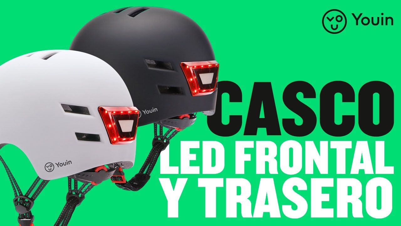 Casco  Youin LED, Para patinete eléctrico o bicicleta, Talla L