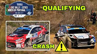 KRIS MEEKE CRASH - QUALIFYING ERC Rally Six Cities North of Portugal 2026